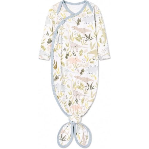 Copper Pearl Baby Gown - Knotted Newborn Sleepers for Baby Boy and Girl, Soft Stretchy Long Sleeve Infant Gowns with Bottom Tie and Hand Mittens, Perfect Hospital Coming Home Outfit (Rex)