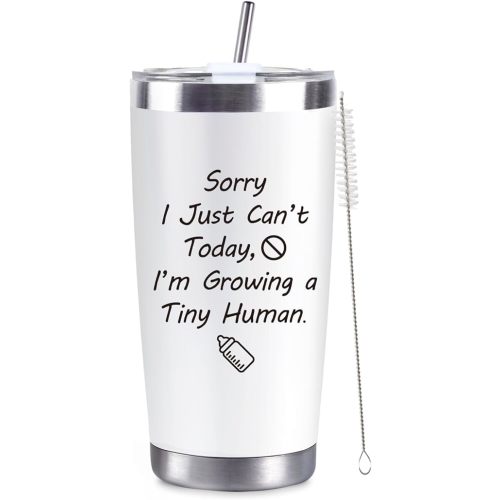 Pregnancy Gifts for Expecting Mom Mommy to Be Gifts for First Time New Mom 20 Oz Stainless Steel Tumbler Cup for Wife Friend Sister Mother’s Day Christmas Presents
