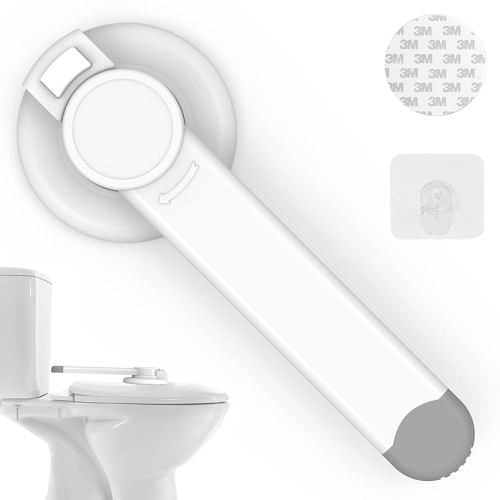 Baby Toilet Safety Locks (1 Pack)| Childproof Toilet Seat Lock | Baby Safety Products | Baby Proofing Kit | Prevents Toddlers from Opening Toilet Lids | 3M Adhesive and Tool-Free Installation(White)