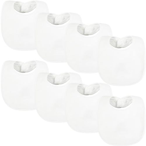 Tiny Twinkle Baby Feeding Bibs 8 Pack - Waterproof and Absorbent Infant Drool and Feeding Baby Bibs