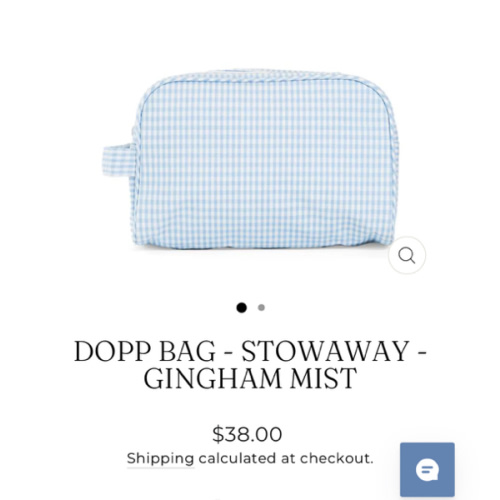 Dopp Bag - Stowaway - Gingham Mist