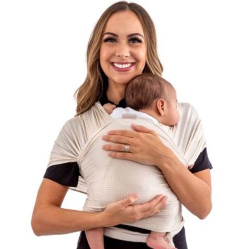 WeeSprout Baby Wraps Carrier - Child Sling for Newborn and Infant - One Size Fits All - Dotted Sand