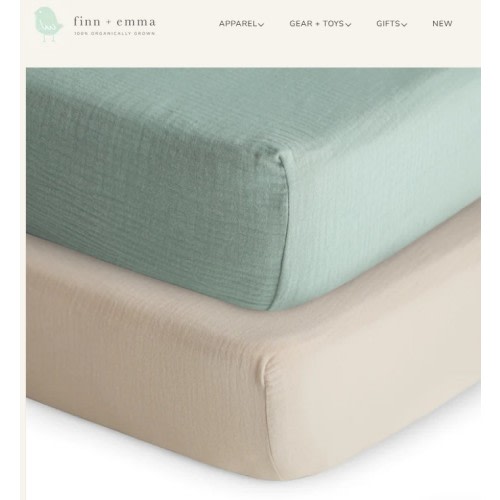 Extra Soft Muslin Crib Sheet - 2 Pack (Roman Green/Fog)