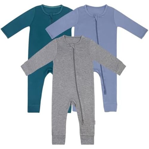 Bamboo Rayon Unisex Baby Footless Long Sleeve Romper Sleepers