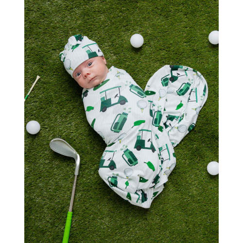 Putt Around & Find Out Swaddle & Beanie Set