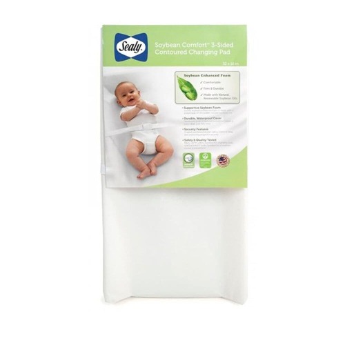 Kolcraft Sealy Soybean Comfort 3-Sided Contour Diaper Changing Pad | Nebraska Furniture Mart