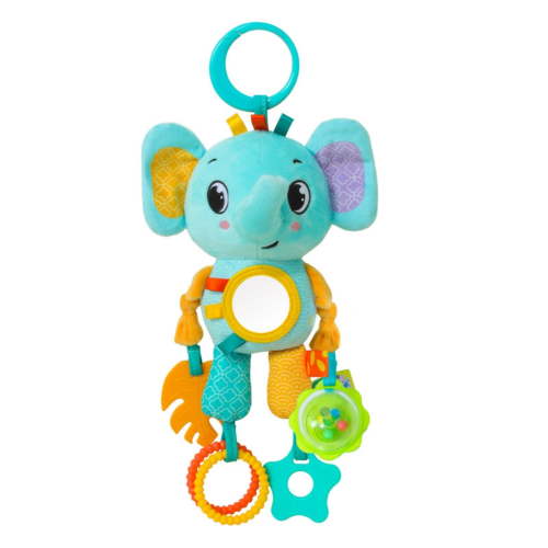 Kids Soft Hanging Rattle Crinkle Squeaky Toyplush Animals, Wind Chimes, Toothed Rubber Pendant Toystoys For 0 3 6 9 To 1 Car Bed Travel Activity Hanging With Teether For Kids Present