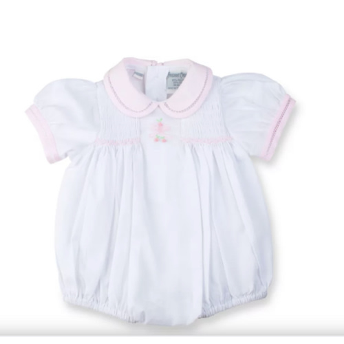 Feltman Brothers Bow Smocked Bubble Romper | Belk
