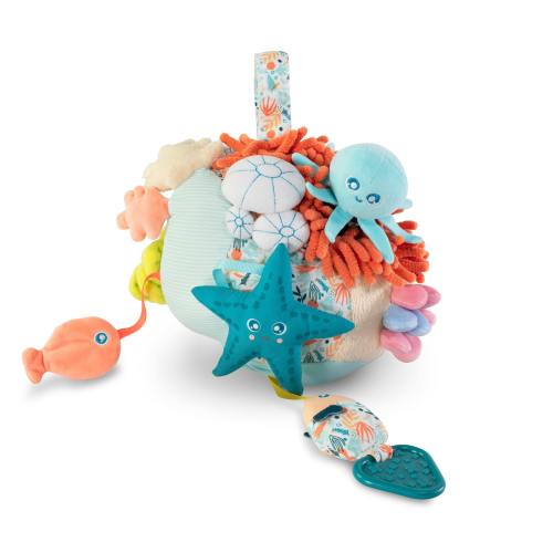 Sensorial Reef Plush Ocean Themed Baby Toy with Teething Elements