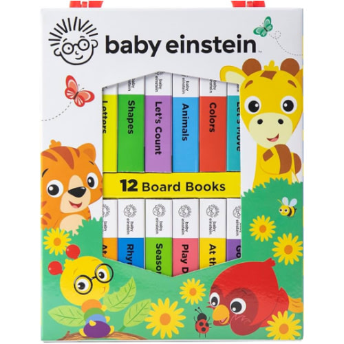 Baby Einstein - My First Library Board Book Block 12-Book Set - First Words, Alphabet, Numbers, and More! - PI Kids