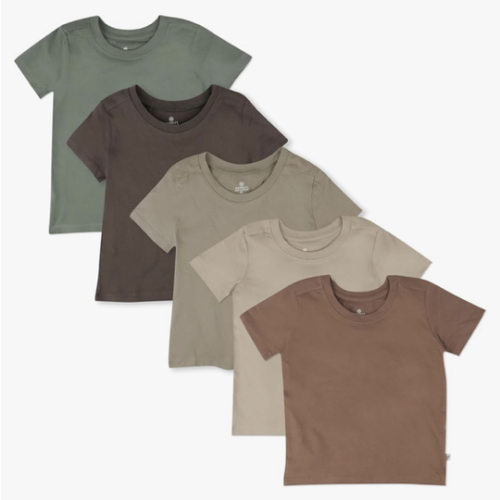 HonestBaby Baby Toddler & Kids' 100% Organic Cotton Short Sleeve T-Shirts (10-Pack)