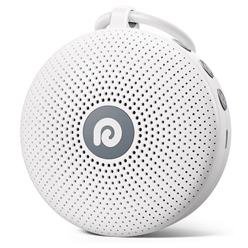 Dreamegg Portable Noise Machine for Baby Adult, Features Powerful Battery, 21 Soothing Sound, Noise Canceling for Office & Sleeping, Sound Therapy for Home, Travel, Registry Gift, Classic White
