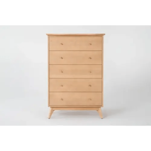 Mariko Natural Wood 5-Drawer Chest | Birch