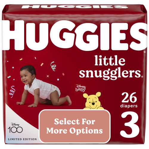 Huggies Little Snugglers Baby Diapers, Size 3, 26 Ct (Select for More Options)