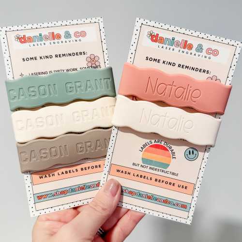 50% off MARCH DEALS | Silicone Bottle Labels 2 Pack - or 3 Pack, Daycare Sippy Cup Bottle Label, Personalized Labels, Stocking Stuffer