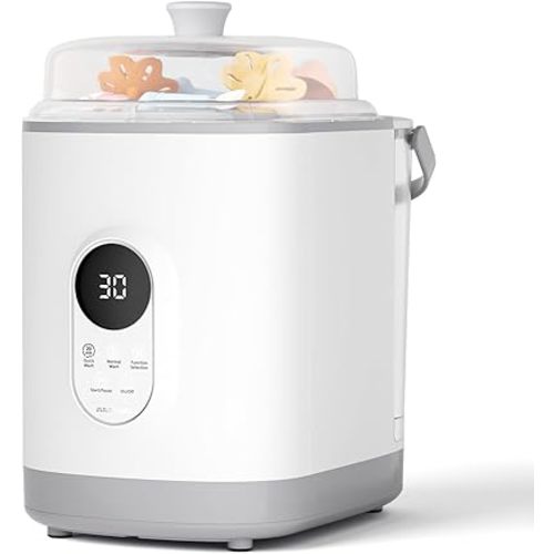 Baby Bottle Washer Pro, Sterilizer & Dryer — Wash 6 Bottles at Once, All-in-One Cleaner for Bottles, Pump Parts & Baby Essentials – Replaces Hand Washing, Time-Saving for Busy Parents