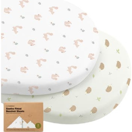 2-Pack Soothe Fitted Bassinet Sheets
