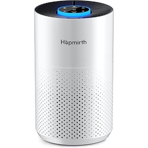 Upgraded Air Purifiers for Bedroom & Home with H14 True HEPA Filter, Covers Up to 880ft², 360° Air Intake, Quiet Pet Air Purifier, Fragrance & Timer, Removes Smoke, Pet Dander & Pollen, White