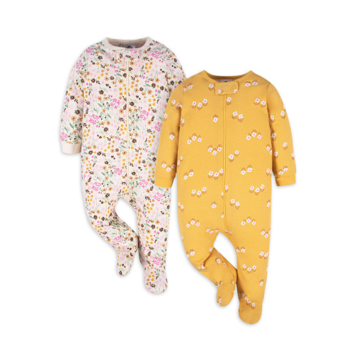 Gerber Baby Girl Sleep N Play, 2-Pack, Sizes Newborn - 3/6 Months