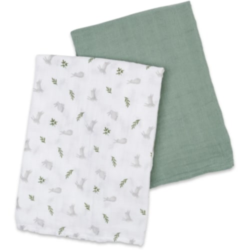 Buy Lulujo Cotton Muslin Swaddles Bunnies + Fern at Well.ca | Free Shipping $35+ in Canada