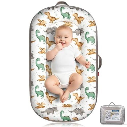 BUTOA Baby Lounger - Breathable Soft Baby Nest, Portable Infant Support Cushion Tummy Time Mat for 0-24 Months, Infant Lounger for Home and Travel, Ideal Newborn Babies Essentials Baby Shower Gifts