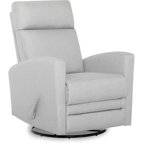 Dream On Me Chatham Basic Nursery Rocking Glider in Grey, 360° Swivel Motion, FSC Certified, Greenguard Gold & JPMA Certified Nursery Glider, Three Rocking Modes Nursery Glider Recliner