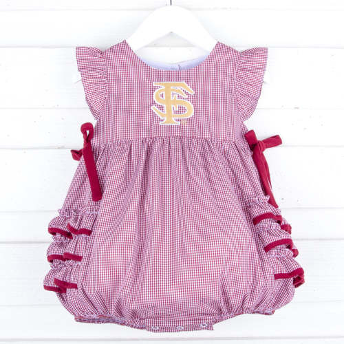 FSU Embroidered Maroon Ruffle Bubble