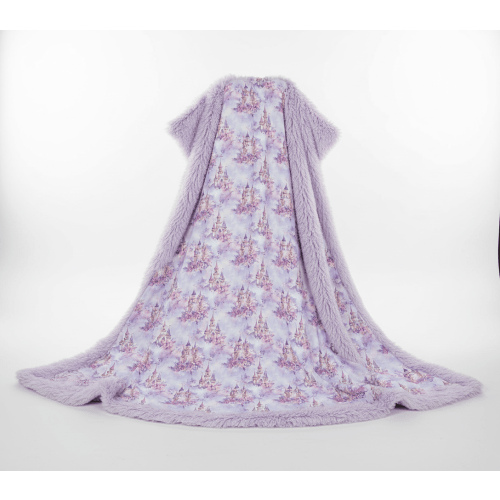 Charlies Project Kids Dream Big Lilac Kingdom - Plush Bamboo Blankets - MEDIUM 50"x50" PLUSH