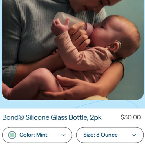 Bond® Silicone Glass Bottle, 2pk