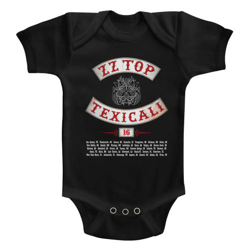 ZZ Top Texicali Black Baby Onesie T-Shirt