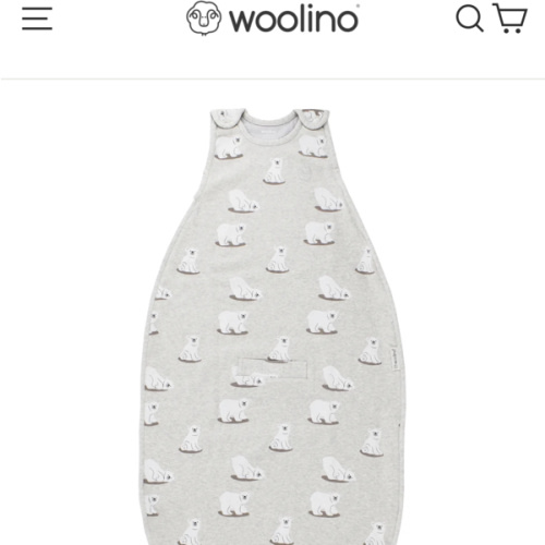 4 Season® Ultimate Baby Sleep Bag, Merino Wool & Organic Cotton, Polar Bear