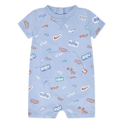 Newborn Baby Boys Nike Patterned Short Sleeve Coverall