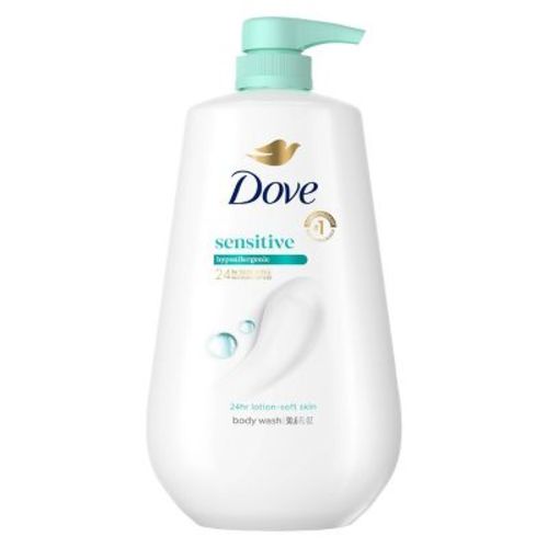 Dove Beauty Sensitive Skin Body Wash Pump Gentle Hypoallergenic Formula 24hr Lotion-Soft Skin - 30.6 fl oz