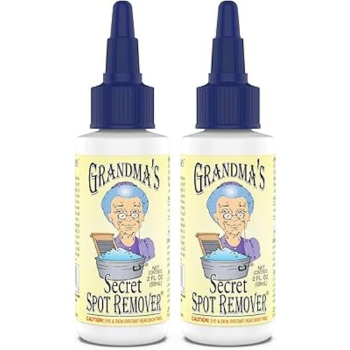 Grandma's Secret Spot Remover for Clothes - Chlorine, Bleach and Toxin-Free - Fabric Stain Remover Removes Oil, Paint, Blood and Pet Stains – 2 Ounce, Pack of 2