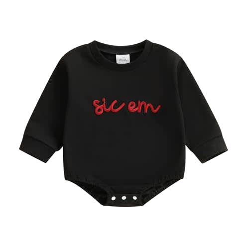 Cevoerf Newborn Baby Football Outfit My 1st Football Season Sweatshirt Romper Infant Boy Girl Football Clothes 3 6 12 Month