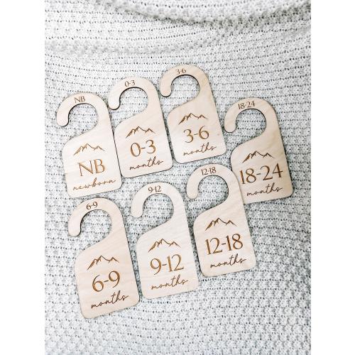 Mountian Baby Closet Dividers, Boy Nursery clothes dividers, Forest Themed Clothes Size Markers, Wooden Baby Organizers, Mountain Nursery