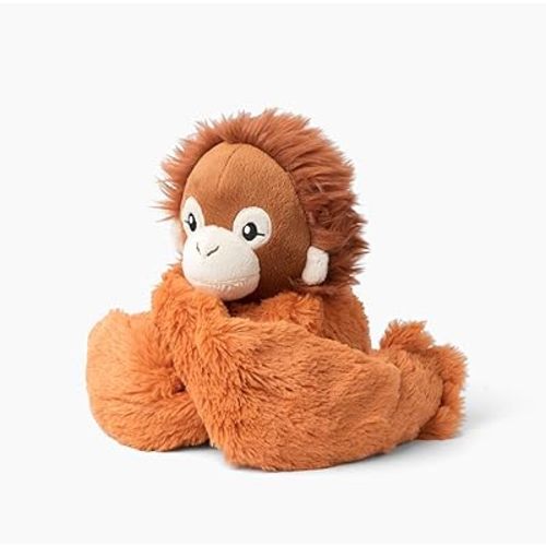 HUGIMALS Hugarounds Ollie The Orangutan 2.5 lb Microwaveable & Freezable Weighted Plush Neck & Shoulder Wrap | Soothing, Comforting Hugs for Self-Care & Relaxation | Unscented for Ages 2+