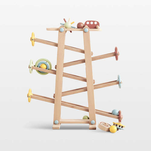 Wonder & Wise by Asweets Wooden Toddler Tumble Track Activity Toy
