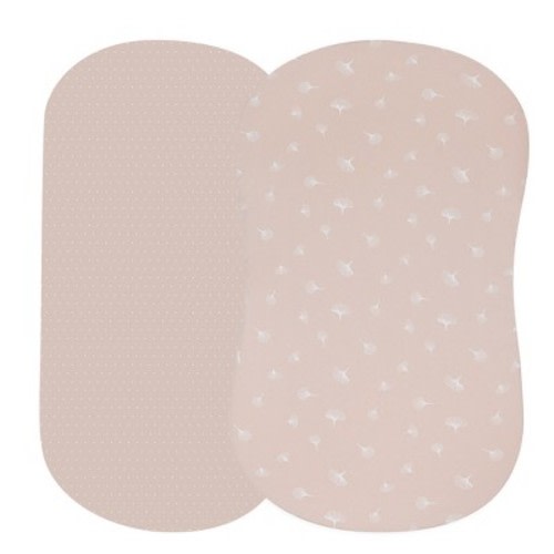 Ely's & Co. Baby Fitted Bassinet Sheet 100% Combed Jersey Cotton Pink Gingko