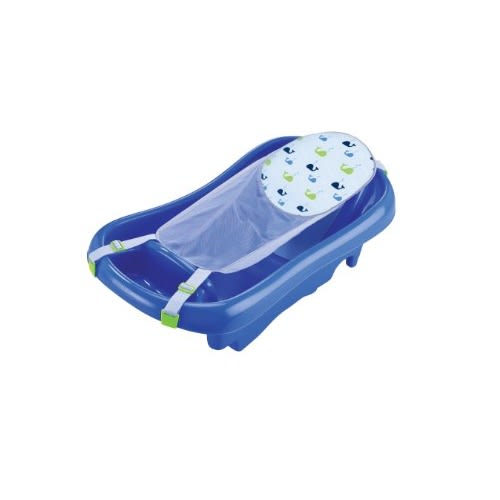 The First Years Sure Comfort Deluxe Newborn to Toddler Tub with Sling - Aqua