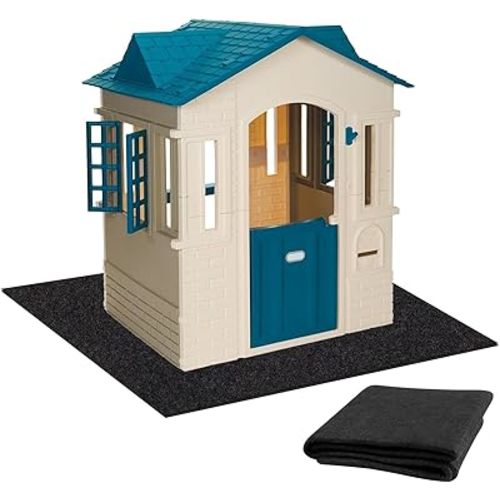 Outdoor Playhouse Mat, 59x79 Inches Extra Large Outdoor Playhouse Activity Rug, Non Slip Backing Portable Washable Home Floor Game House Play Mat for Kids Garden Patio