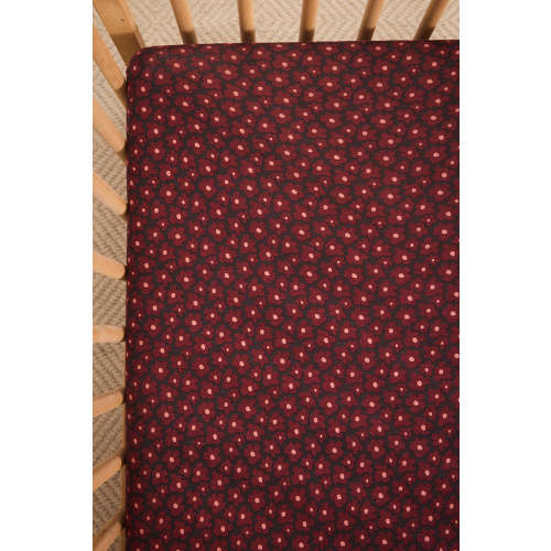 Midnight Daisy Crib Sheet