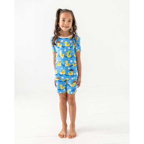 Splish Splash Two-Piece Short Sleeve & Shorts Pajama Set – Little Sleepies