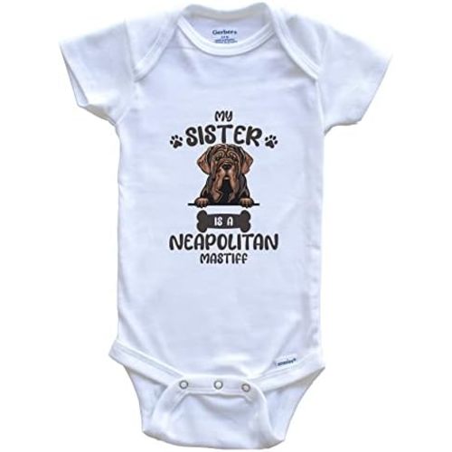 My Sister is A Neapolitan Mastiff Cute Dog Breed Baby Bodysuit