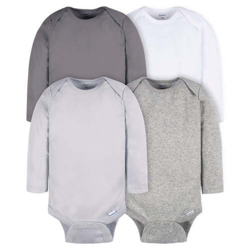 4-Pack Baby Neutral Grey Long Sleeve Onesies® Bodysuits – Gerber Childrenswear