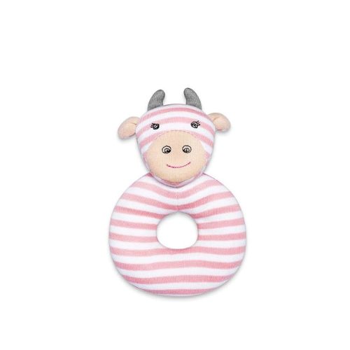 Apple Park Organic Farm Buddies - Georgia Giraffe Teething Rattle, Baby Toy for Infants - Hypoallergenic, 100% Organic Cotton