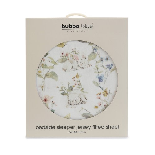 Bubba Blue Bedside Sleeper Fitted Sheet Sleeping Bunny