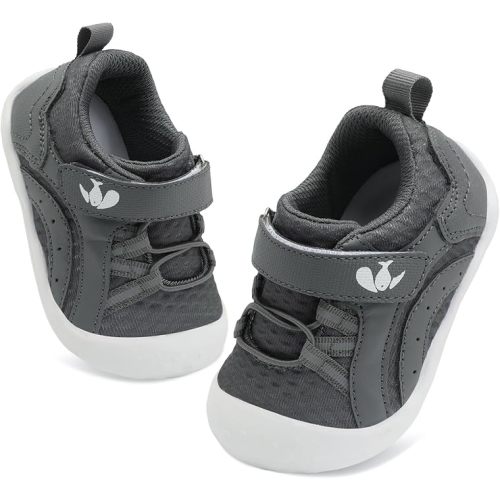 FEETCITY Wide Baby Shoes Boys Girls Baby Barefoot Shoes Breathable Infant Walking Shoe Crib Sock Shoe Toddler Sneakers Flexible