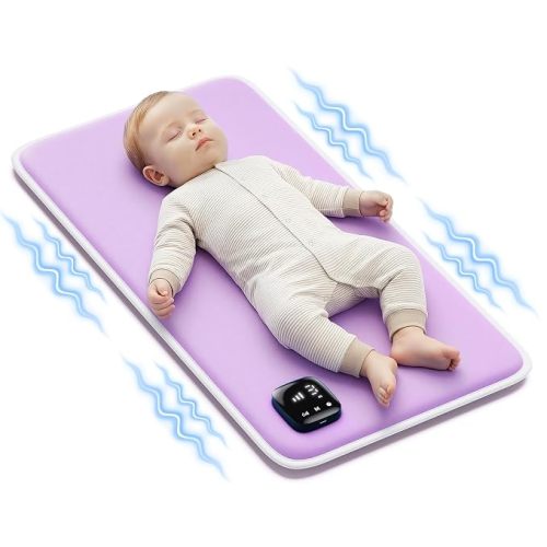 Baby Vibrating Sleep Soother Pad, Baby Sleep Aid, Newborn Vibrating Mattress Pad Sleep Soother, Vibrating Mat for Help Sleep, 3 Vibration Modes,60 Min Timer,Soothing Mat for Infant: 0-12 Months/Purple