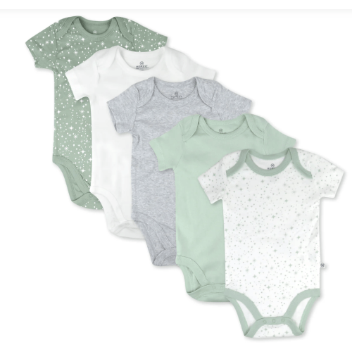 5-Pack Organic Cotton Short Sleeve Bodysuits | Honest Baby Clothing